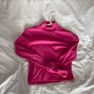 Pink mock neck top